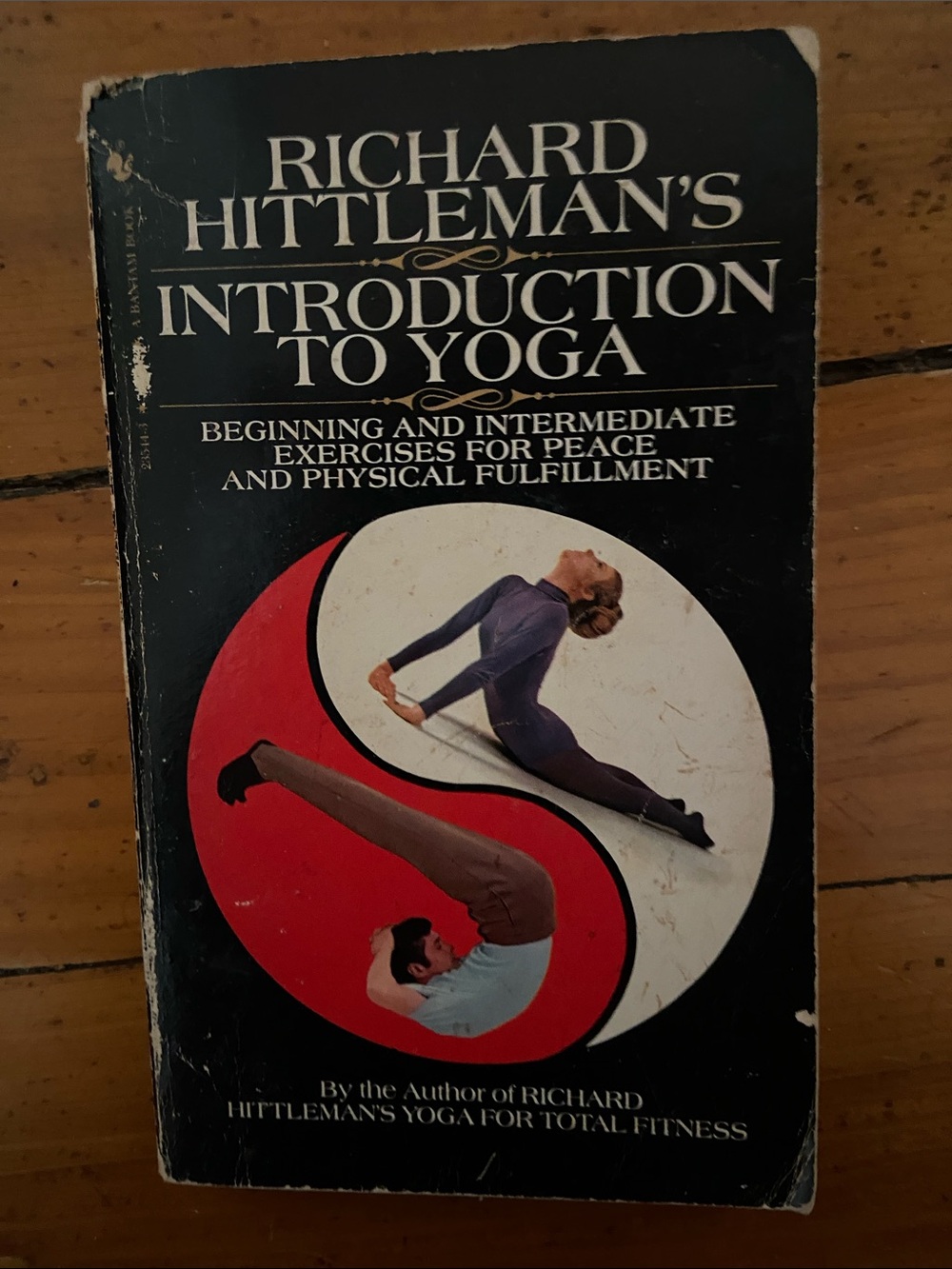 Groovy 70s 1970s Yin Yang cover YOGA book Richard Hittleman's red white black